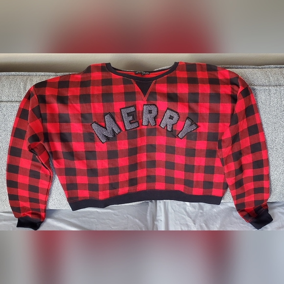 Christmas "Merry" crop sweater - Picture 1 of 5